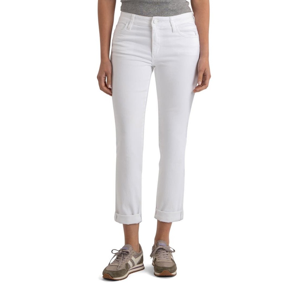 NOT FOR SALEKut from the Kloth Catherine Boyfriend White Jeans Raw Hem
